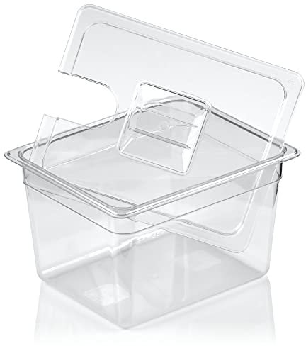 Mahlzeit Baignoire sous vide jusqu'à 12 litres - Avec couvercle assorti - Récipient GN 1/2 - Cuisson sous vide avec couvercle, bassin à vide, récipient à souffle, récipient gastronomique