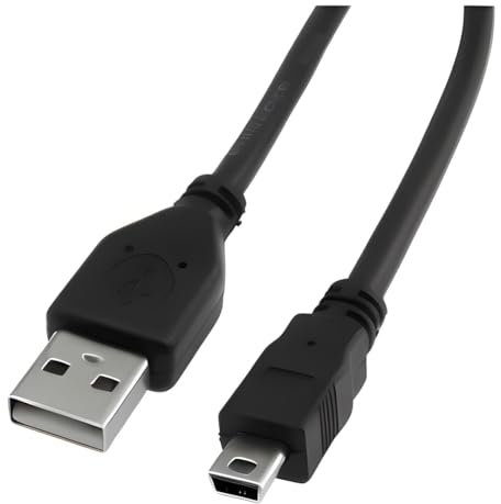 Reulin High-Speed USB Cable 2M Long, USB 2.0 Type A to Mini B Cable Data Sync & Charging Cable 2 M, 480 Mbit/s 5-pin Male, Cameras, MP3s, PDAs Mini B Devices 2 Metres