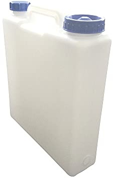 Carysan Flachkanister Din 96 und Din 61 (15 Liter) - Weiß - HDPE - Flüssigtreibstoffbehälter