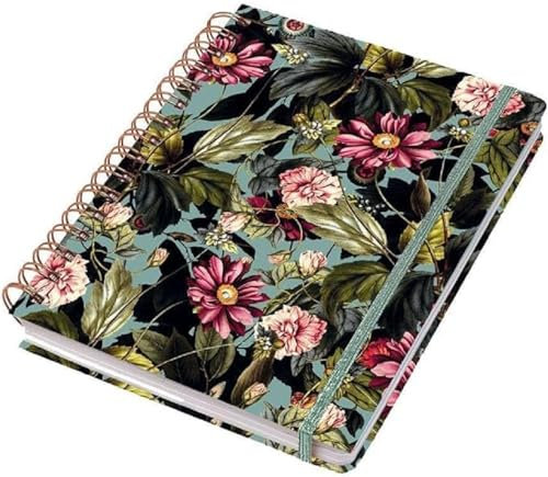 CEDON Passionsblume Ringbuch Hardcover Passionsblume aus stabilem Karton, abgerundete Ecken und feinem gestrichenem Papier, Format: 16,5 x 21 cm, 180 Blatt, 80 g/m2, 2035258
