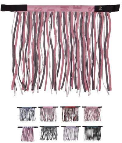 netproshop Fliegenschutz COB Fliegenfransen mit Klettverschluss zur Befestigung am Halfter, Groesse:Cob, Farbe:Blush