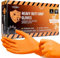 JFA Medical Disposable Heavy Duty Mechanic Powder Free Latex Free Orange Diamond Grip Nitrile Gloves - Box of 50 (Large)