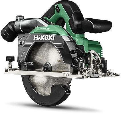 HIKOKI Kreissäge C6MEY2 mit Bremse (240V, 1050Watt, Brushless, Sägeblatt Ø: 165mm, Sägeblattbohrung Ø: 20mm, Sägeleistung bei 45°: 46 mm, Gehrungsschnitte von/bis: -5° bis 45°) Plus Zubehör im Karton.