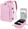 VOESLD Zaino 45x36x20 per Easyjet, Zaino da Viaggio Aereo Bagaglio a Mano Rosa Donna Impermeabile Zaino Bagaglio a Mano per Tutte le Principali Compagnie Aeree, con Porta USB 32L
