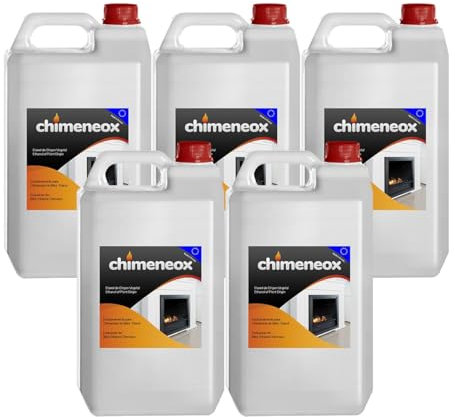 5 x 2,5L Chimeneox - Bioetanol 99,5% para chimeneas - sin Humo - Alta combustión