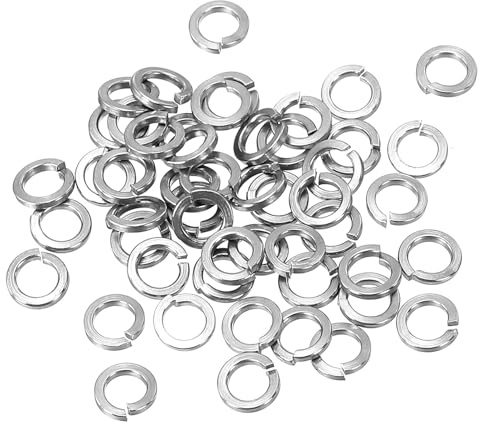 PATIKIL M3 Rondella di Sicurezza Spaccata 30pz 3mm ID 5mm OD Acciaio Inossidabile 304 Rondella Sicurezza Molla Guarnizione Elastica per Bulloni Viti Tono Argento