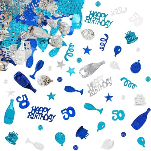 ALEGRE® Konfetti 50. Geburtstag - Streudeko & Tischdeko für Frauen und Männer - Confetti Party Dekoration