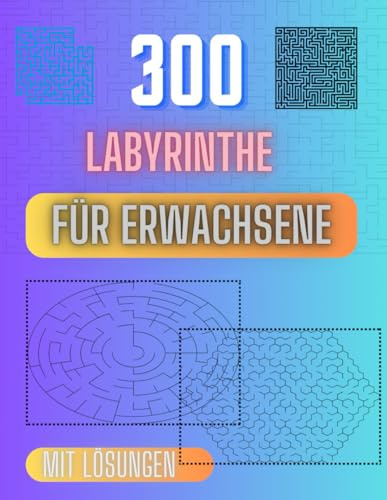 Labyrinthe für Erwachsene und Jugendliche: Labyrinthe Buch mit 300 Puzzles in Schwierigkeitsstufen von Sehr Leicht bis Extrem Schwer – für Erwachsene, Jugendliche und Senioren