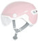ABUS Stadthelm HUD-Y ACE - stylischer Fahrradhelm mit Visier und magnetischem, aufladbarem LED-Rücklicht - für Damen und Herren - Pure Rose, Größe L