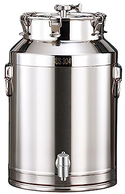 WYJRO Edelstahl Gärbehälter Fermenter, Bierbraugerät Behälter für die Fermentation, Ablasshahn, Gärbehälter für angepasst an die Vergärung von Maische, Wein und Bier,25 * 44CM/20L