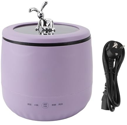 Cuociriso Elettrico, Mini Pentola Elettrica Portatile da 1,8 L 450 W 2 Persone Cuoci Riso A Vapore Elettrico Pentola Calda Zuppa Di Spaghetti Istantanei Pasta Uova Gnocchi Farina