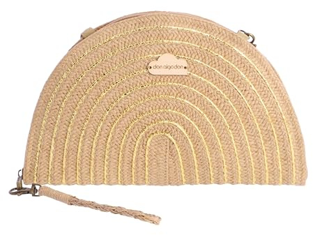DON ALGODON - Bolso bandolera mujer - Bolso playa mujer - Bolso mujer verano - Bolso rafia mujer - Bolsa playa para mujer - Bolso mimbre mujer hecho a mano ideal para la playa, Aveiro
