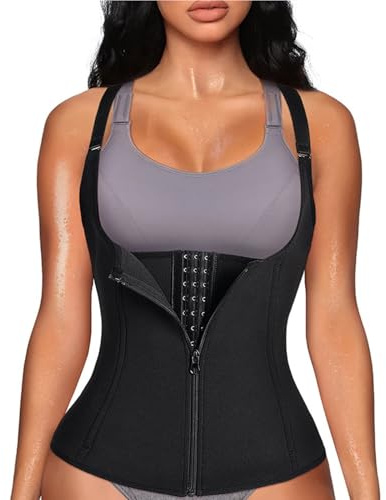 DKDDSSS Waist Trainer, Womens Waist Trainer Corset, Body Shaper Tummy Control, Body Shaper Cincher with Adjustable Straps Black