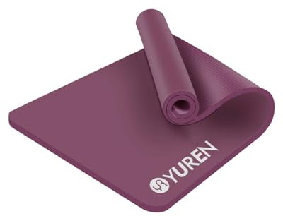RYTMAT Yogamatte, dick, breit, Yogamatten für Damen und Herren, große Trainingsmatte, 198,1 x 88,9 cm, 1,27 cm, Trainingsmatte für Zuhause, Fitnessstudio, mit Tragetasche, Weinrot