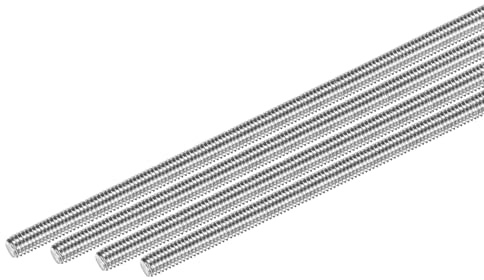 M METERXITY 4-Pack Asta Filettata Completa M6x400mm Barra Perno Vite | Metrica Filettata, 304 Acciaio Inossidabile, Filettatura Destra, Per Bulloni Di Ancoraggio/Serraggi/U-Bolt Mobili