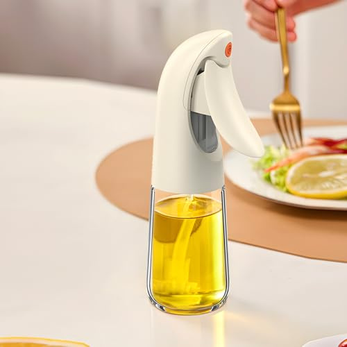 yekulanyue Oil Spray Bottle Dispenser, 150ml Capacity, Transparent Container with White Sprayer, for Cooking and Salad Dressing