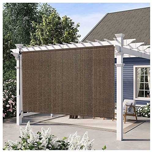 Store enrouleur extérieur imperméable pour terrasse, porche, tonnelle et pergolas – Filtrage de la lumière – 122 x 152 cm (l x L) idéal pour la protection solaire