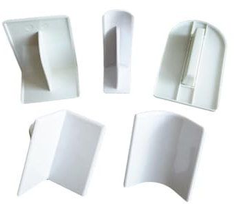 FUNOMOCYA 5piezas Paleta Alisador De Pasteles para Decorar Postres Raspador De Fondant para Tartas Cremas y Repostería Blancos