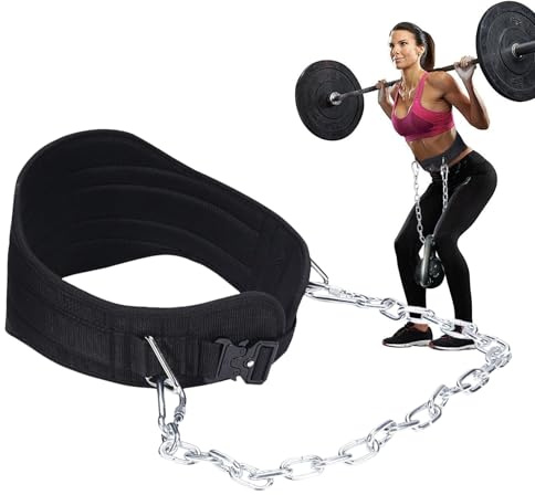 Tyngdlyftningsbälte – robust dip-bälte för styrketräning | robust ryggstödsbälte träningsutrustning för kvinnor och män fitness