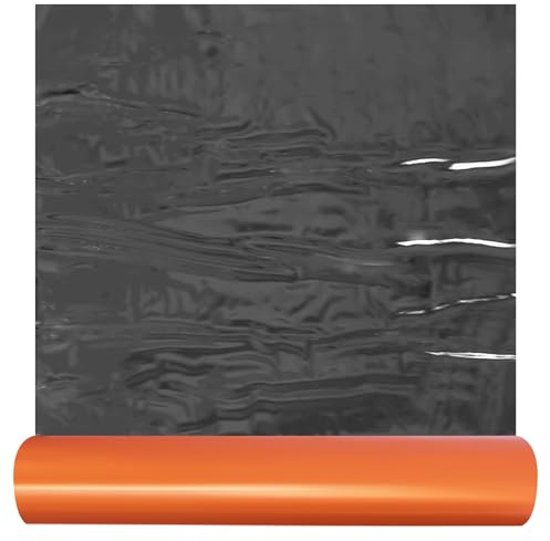 Dachfolie Aluminium Selbstklebend 5m², Selbstklebende Dachbahn mit Starkem Bitumenkleber, Dachbahn Folie selbstklebend für Schuppen, für Gartenhaus & Carport, 1 x 5m (orange Farbe)