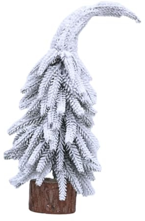Gatuida Adornos Árbol De Navidad Mini Pino con Base De Madera De Altura para Decoración De Mesa Escena Navideña