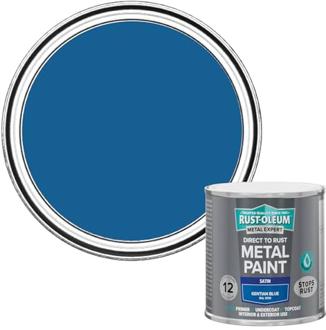 Rust-Oleum Metal Expert Paint Satin Gentian Blue 250ml