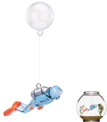 Zestivra Décoration d'aquarium - Glow-in-The-Dark Fish Tank Décoration Petit - Décoration de réservoir de Poissons - Monde sous- - Petite Boule Flottante pour Aquarium
