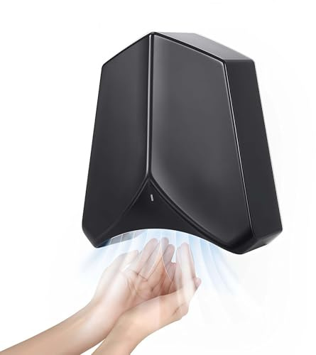 WENNEWU Asciugamani Elettrico Automatico, Asciugamani Elettrico Commerciale, con Filtro HEPA, Caldo/Freddo, Spina, ABS, per Bagno, Casa, Residenziale, Industriale