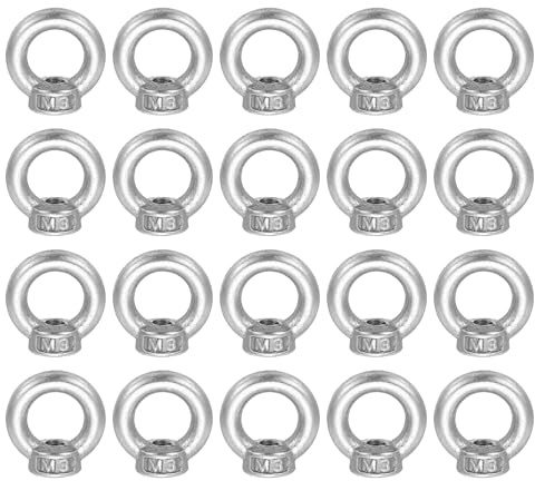 QUARKZMAN 20Stk M3 Ösenmutter Innengewinde Muttern Befestigungselement | Edelstahl, Ringform