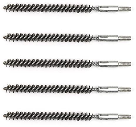 Utoolmart Schornsteinbürste aus Edelstahl, 6 mm Durchmesser, 160 mm Gesamtlänge, Metallgriff zum Entgraten und Reinigen von gebohrten Löchern