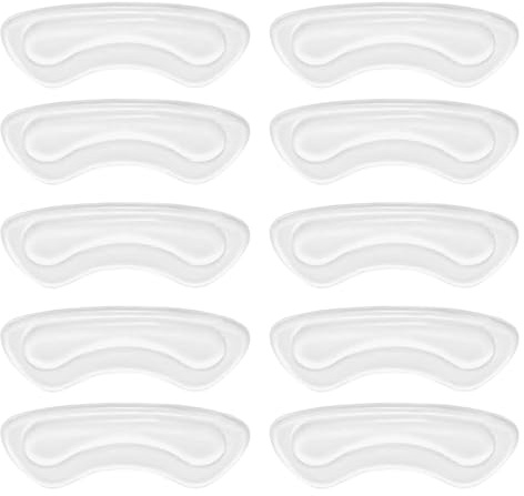 EACOZY Heel Grips, Clear Shoe Heel Inserts, Heel Cushion Pads for Women Men Loose Shoes, 5 Pairs