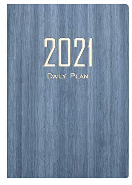 Kalender 2021 A5, Terminplaner Ringbuch, Terminkalender, 365 gute Tage - Wochenplaner, Tagesplaner und Notizbuch für mehr Achtsamkeit (Blau)