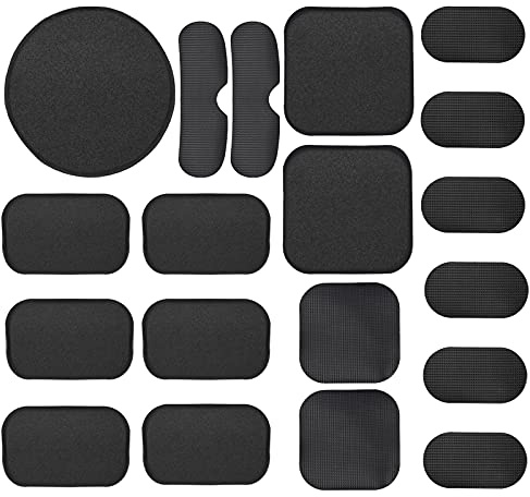 TMUSEDAY 19 Stücke Taktische Airsoft Helm Pads EVA Schaum Helm Polsterung mit Klettverschluss Helm Ersatz Zubehör für FAST ACH MICH Motorradhelm Schwarz