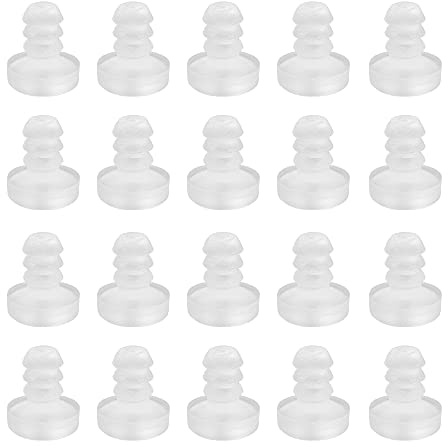 Dtoterul Gummistopfen 60 Stück Möbel Stoßfänger Transparent Möbeltürpuffer Tür-Puffer Türdämpfer Eindrücken Türanschlagpuffer Tisch Kunststoff Transparent Antikollision Eingebettet Loch Stopfen