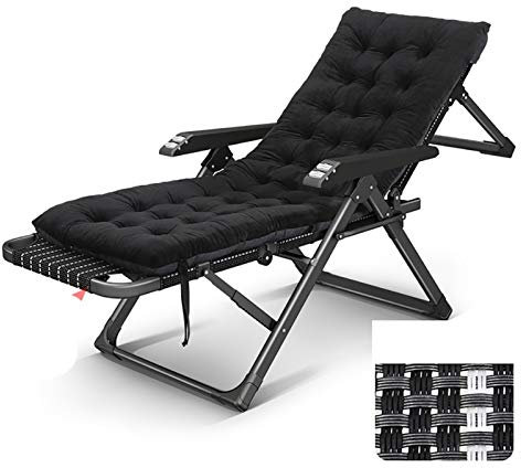 DUNAKE Liegestuhl,Komfortable Schwerelosigkeit Recliner Terrasse,ergonomisch Aluminium Liege Gartenstuhl Strandliege Tragbar Freizeitliege,ohne Platz Zu Beanspruchen (Color : Style-4)
