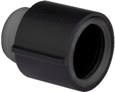 WENKO Économiseur d'eau Watersaving, mousseur réglable pour la douche avec filetage intérieur et extérieur ½, utilisation universelle, économise 15 à 60% d'eau, en plastique ABS solide, noir