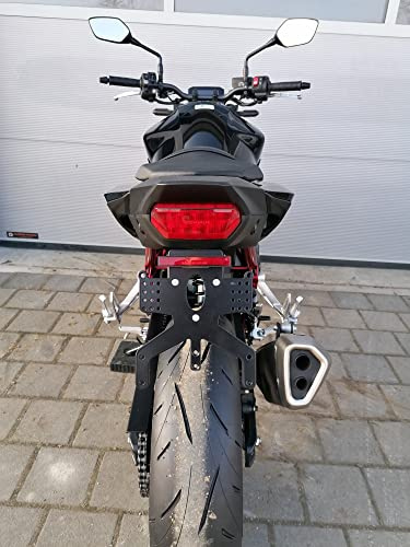 kurzer Kennzeichenhalter für Honda CB750 Hornet ab2023 Kennzeichenträger mit original Blinkeraufnahme GroFaTec REVO Short CB 750 Hornet Nummernschild Träger Halter kurzes Heck Heckumbau Porta Targa
