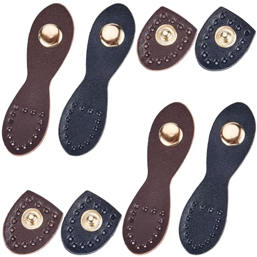 GORGECRAFT 4 Sets 1 Box Leder-Druckknopfverschlüsse Knopfverschlüsse Zum Aufnähen von Lederlaschenverschlüssen Schnallenverschlüsse Ersatz-Druckknopf-Umhangverschlussverschlüsse Für Geldbörsen Taschen