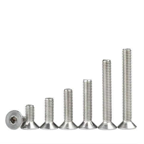 Verbindungsschrauben, Möbelschrauben, Sechskant-Innensechskant-Senkkopfschraube M6 M8 Bolzen DIN7991 304 Edelstahl(M6*130(2))