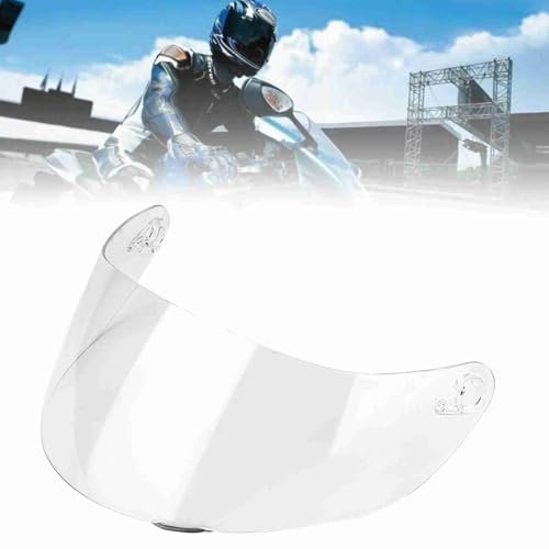 SustVita Full Face Helmet Buckler, Motorcycle Helmet Visor Wind Buckler: Silver Plated, Fits AGV K1 K3 SV K5 K5 - S, Outlast PC Material, Protection (Transparent)