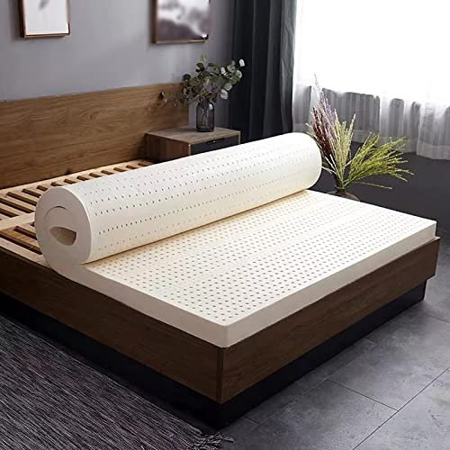 Latex-Matratze,100% Naturlatex-Matratzen, Atmungsaktiv, Bequem Und Langlebig, Matratze, Latex, Naturkautschuk, Reine Matratze, Verdickt, Zuhause, Schlafzimmer,FUIIX54X75X4in