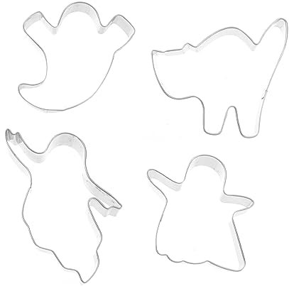 PRETYZOOM 1 Juego Molde De Galletas Moldes Pequeño Cortadores De Galletas De Halloween Herramientas Para Galletas De Halloween Acero Inoxidable 430 Importado Silver 4 Piezas
