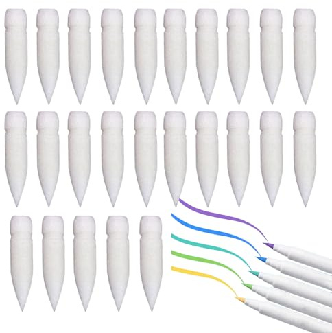 Genérico Puntas De Recambio Para Marcadores De Pintura Acrílica - Juego De 25 Puntas De Nylon Para Marcadores De Pintura,Materiales De Arte Para Bocetos Dibujos Detalles Y Relleno