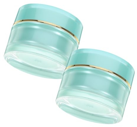 FOYTOKI Lot de 2 Pots de Crème Acrylique Vides Rechargeables et Portables Flacons de Maquillage de Voyage Contenants Cosmétiques Étanches 30Ml