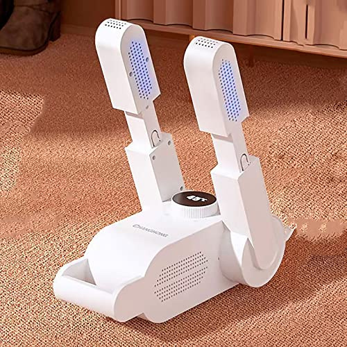 Intelligent Boot Dryer and Deodorizer - Folding Shoe Dryer with Blue Light and Timer for Working Boots and Shoe Warmer