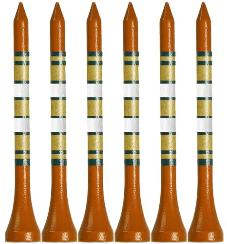 FINGER TEN Golf Tees Holz Bambus Tee 70mm 83mm Golftees für Driver Wert Set 100 Stück Golftee Professional Natürliches Hartholz Zubehör (Kaffee, 70mm（2 3/4 Zoll）)