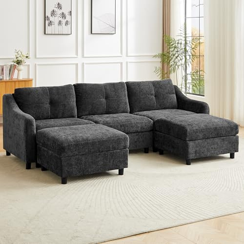 JIEXI Ecksofa Mit Schlaffunktion, L Form Couch, Ecksofa
