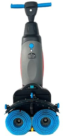 Macchina Lavapavimenti Commerciale 3-in-1, Lavasciuga Elettrica Portatile a Spinta Manuale con Serbatoio Doppio, 17 Pollici, 13000 Sqft/h, per Hotel, Uffici e Pavimenti in Piastrelle e Legno(Gray)