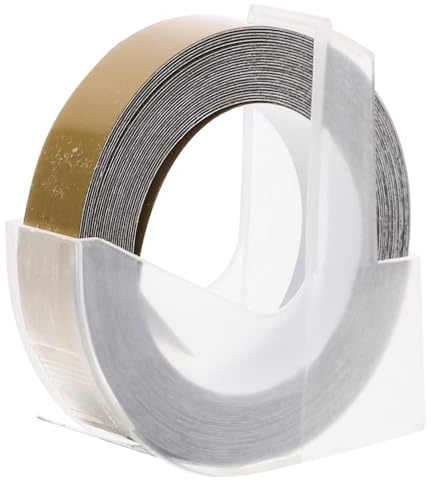 Toddmomy Nastro Etichette Manuale Embossing Oro Nastro Portatile per Etichette Riutilizzabili Resistenti e Facili da Stampare per Organizzare Casa Ufficio e Artigianato