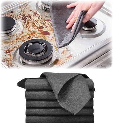 5 Pcs Thickened Magic Cleaning Cloth, 30x30CM Microfiber Streak Free Cleaning Wipes, Reuseable Magic Microfiber Cloths for Kitchen Windows Glass Car, Large Cleaning Cloth (5)